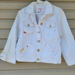 American Eagle White denim jacket size XL